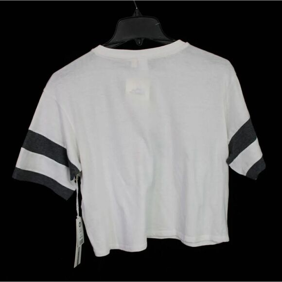 SUMMIT JORDYN CREW NECK CROPPED TEE WITH SLEEVE STRIPES CLEMSON TIGERS M NWT - Picture 5 of 8